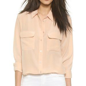 NEW! EQUIPMENT Creamy Peach Silk Blouse - XS